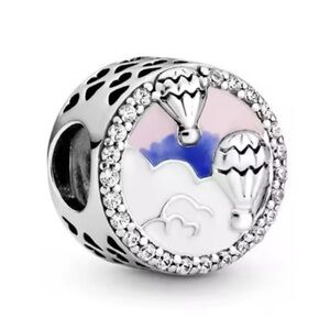 NWOT Hot Air Balloon Trip Travel Charm Sterling Silver 925